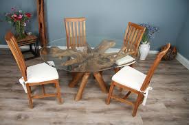 1 5m X 1 2m Reclaimed Teak Root Oval Dining Table With 4 Or 6 Santos Chairs Dining Table Table Dining