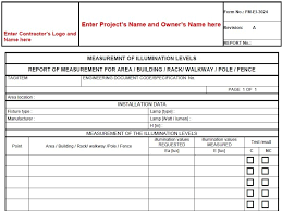 Excel functions, formula, charts, formatting creating excel dashboard & others. Inspection And Test Plan For Electrical Lighting Systems Installation With Checklists Inspection And Test Plan Templates