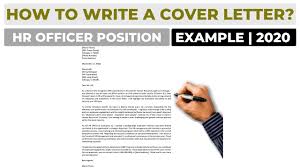 Your resume lists the facts, but your cover letter is where you stand out from hundreds of other applicants. How To Write A Cover Letter For An Hr Officer Position Example Youtube
