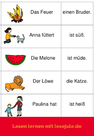 Satzpuzzle Lesen Lernen Lesen Deutsche Grammatik