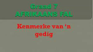 Of dit nou suksesvol was of nie gaan ek nie deel nie! Grade 7 Afrikaans Fal Kenmerke Van N Gedig 20200508 Youtube