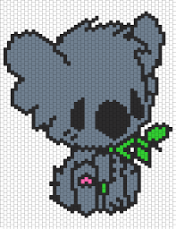 Kandi Patterns For Kandi Cuffs Animals Pony Bead Patterns Cute koala eating peyote bead pattern. kandi patterns for kandi cuffs