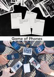 Game Of Phones Is A Fun Party Game For Anyone Who Has A Phone Each Card Has A Phone Based Chal Birthday Party Activities Birthday Party Games Party Activities