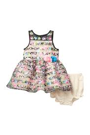 Pastourelle By Pippa And Julie Floral Shadow Stripe Dress Baby Girls Hautelook