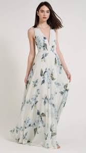 Soft Blue Floral Bridesmaid Maxi Dresses Jenny Yoo Ohana Print Bridesmaid Dress Printed Bridesmaid Dresses Jenny Yoo Bridesmaid Dress Maxi Bridesmaid Dresses