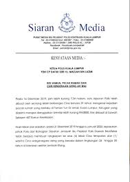 Dang wangi kuala lumpur kuala lumpur malaysia. Ketua Polis Daerah Brickfields 2020