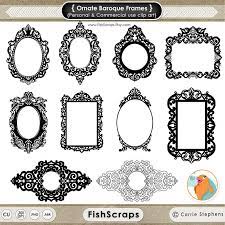 Clipart Cornice Barocca Ornata Cornici Digitali Gotiche Etsy Cornici Tatuaggi Cornice Barocco