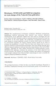 Stan's gold mine 3865 wilder rd bay city mi 48706. Pdf Mossbauer Tem Saed And Xrd Investigation On Waste Dumps Of The Valea Lui Stan Gold Mines