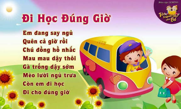 Những bài thơ bé yêu thích