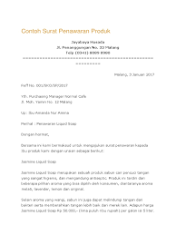 Contoh surat penawaran barang dan jasa dan tips pembuatannya. Contoh Surat Penawaran Produk Jayabaya Husada Jl Penanggungan No 32 Malang Telp 0341 8089 8980
