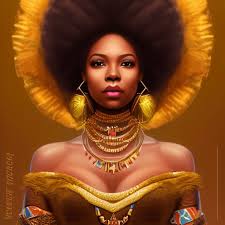 African Queen 3D Digital Painting · Creative Fabrica