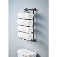 Sourcing guide for bath towel rack: Delta 5 Bar Wall Mounted Towel Rack In Venetian Bronze Hextn01 Vbr The Home Depot In 2020 Diy Bathroom Storage Diy Bathroom Small Bathroom