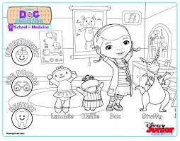 Doc Mcstuffins School Of Medicine Coloring Page Disney Family Doc Mcstuffins Coloring Pages Disney Coloring Pages Coloring Pages