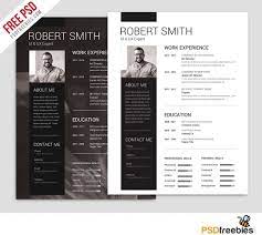 Simple And Clean Resume Free Psd Template Psdfreebies Com Simple Resume Template Free Professional Resume Template Downloadable Resume Template