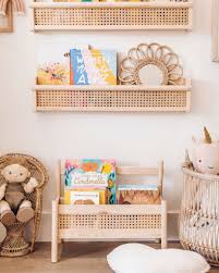 In Today S Post I Am Sharing How To A Cane Book Shelf Using The Flisat Wall Shelf From Ikea For This Easy Ike In 2020 Ikea Hacken Kinder Ikea Kids Bucherregal Kinder