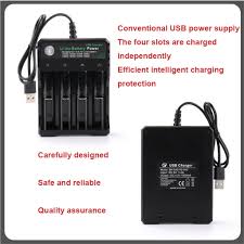 Usb cable is not included. Battery Charger For Rechargeable Batteries 4 Bay 5v Universal Smart Battery Charger For Rechargeable Batteries Li Ion 10440 14500 16340 16650 14650 18350 18500 18650 Rechargeable Batteries With Usb Mimbarschool Com Ng