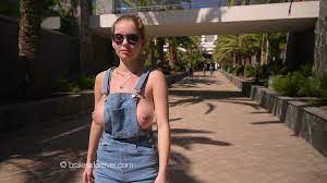 Overalls and big tits in public - ThisVid.com