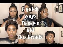 Box braids hairstyles also help when dealing with frizz, which is often brought about by harsh humidity especially during the summer. 8 Quick Ways To Style Old Box Braids Youtube