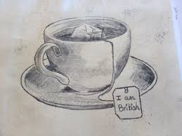 Tea Stained Teacup Sketch Using Oil Pastel Tracing Tea Cup Drawing Pencil Art Drawings Beginner Sketches