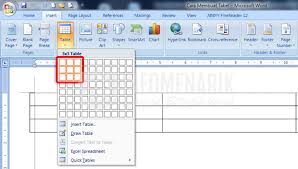 Cara Membuat Tabel Di Microsoft Office Word 2007 2010 2013 Lengkap Gambar Info Menarik