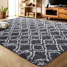 Black And White Area Rug Bedroom Amazing Offer On Lochas Luxury Velvet Shag Area Rug Modern Indoor Plush Fluffy Rugs Extra Soft Comfy Carpet Geometric Moroccan Rugs Bedroom Living Room Girl In 2020 Fluffy Rug Modern Area
