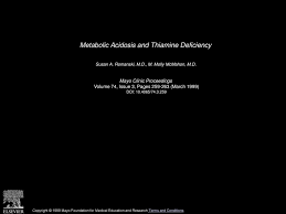 Colorization styles tanpopo, satsuki and canna are available. Metabolic Acidosis And Thiamine Deficiency Ppt Download