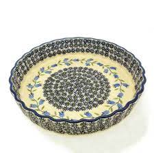 Welcome to the boleslawiec online outlet store with authentic polish pottery. Polish Pottery Pie Dish Medium Size Agnes Design