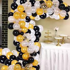 Stream tracks and playlists from black light dinner party on your desktop or mobile device. Amazon Com Black Gold Balloon Garland Kit 138 Pcs Party Supplies Decoration Set Black Gold White Gold Confetti Balloon Arch For Baby Shower Wedding Birthday Graduation Anniversary Organic Party Toys