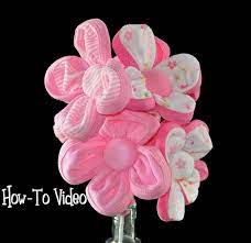 Baby Washcloth Flowers Washagami Bouquet Or Diaper Cake Etsy