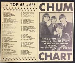 details about 1966 beatles chum chart top 65 vintage toronto radio advertising music