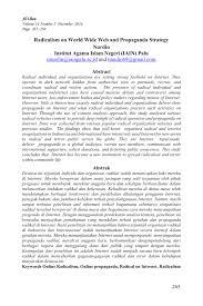Presiden dan menag tidak punya kemampuan berangkatkan rakyatnya sendiri. Pdf Radicalism On World Wide Web And Propaganda Strategy