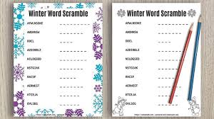 Let's discuss the word scramble worksheets with cvc words. Winter Word Scramble The Artisan Life