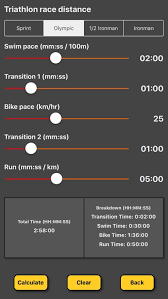 Triathlon Pace Calculator By Claire Holmes