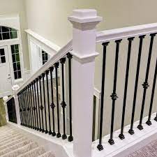 Stair Parts 2 1 4 In 6010 Primed Plain Colonial Handrail 6010x Fj0 Hd00l Stair Railing Design Staircase Remodel House Stairs