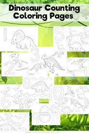This amazing set will bring a lot of fun to kids math and coloring activity. Dinosaur Number Coloring Pages Arty Crafty Kids