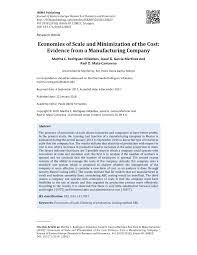 Cele 12 standarde de cost introduse în domeniul infrastructurii transporturilor sunt următoarele: Pdf Economies Of Scale And Minimization Of The Cost Evidence From A Manufacturing Company