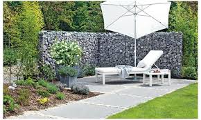 Sichtschutz Gabionen Gabionen Hinterhof Terrassen Designs Sichtschutzwand Garten