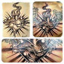 Pin By Chad O Neill On Sacred Hearts Sacred Heart Tattoos Chest Piece Tattoos Heart Tattoo