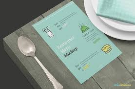 Free Restaurant Menu Card Mockup Zippypixels