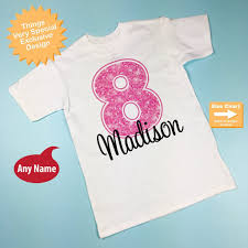 Birthday Shirt Ideas For 8 Year Old Boy Eighth Birthday Shirt With Pink 8 Personalized Girls Birthday Shirt 05102013a Birthday Shirts Birthday Girl Shirt Kids Birthday Shirts