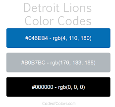 Detroit Lions Team Color Codes Detroit Lions Colors Detroit Lions Room Carolina Panthers Colors