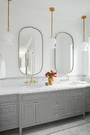 1600 x 1600 jpeg 130 кб. Gray Double Washstand With Oval Gray Mirrors Transitional Bathroom