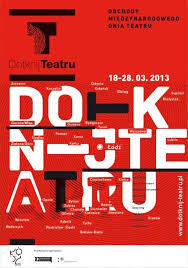 Black And White Graphic Design Poster Dotknij Teatru W Sieci Nowymarketing Black And White Posters Reds Poster Exhibition Poster