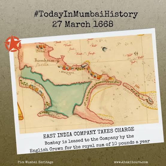 THE COMPANY TAKES CHARGE This day in 1668, King Charles II of England signed the Royal Charter granting the lease of the islands of Bombay to the East India Company “on payment