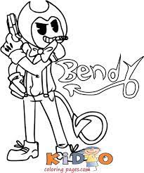 Check out our awesome 12 bendy and the ink machine printble coloring pages for kids of all ages and download them for free. Printable Coloring Page Bendy With A Gun Ink Machine Coloring Pages