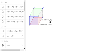 Calculate volume of geometric solids. Volume Prisma Geogebra