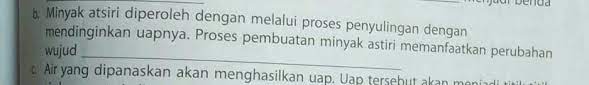 We did not find results for: B Minyak Atsiri Diperoleh Dengan Melalui Proses Penyulingan Denganmendinginkan Uapnya Proses Brainly Co Id