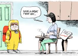 Political cartoon, a drawing (often including caricature) made for the purpose of conveying editorial commentary on politics, politicians, and current events. Have A Great First Day At School Political Cartoons Orange County Register