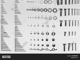 A nut is a type of fastener with a threaded hole. Various Types Screws Image Photo Free Trial Bigstock