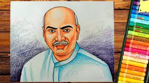 #kamarajar is the real rajan of tn politics. Kamarajar Drawing Step By Step How To Draw Portrait K Kamarajar With Pastel Color Youtube